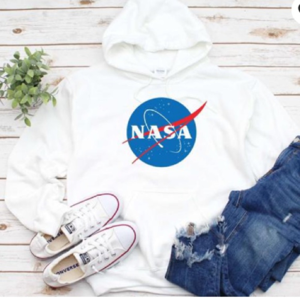 NASA White Soft Hoodie